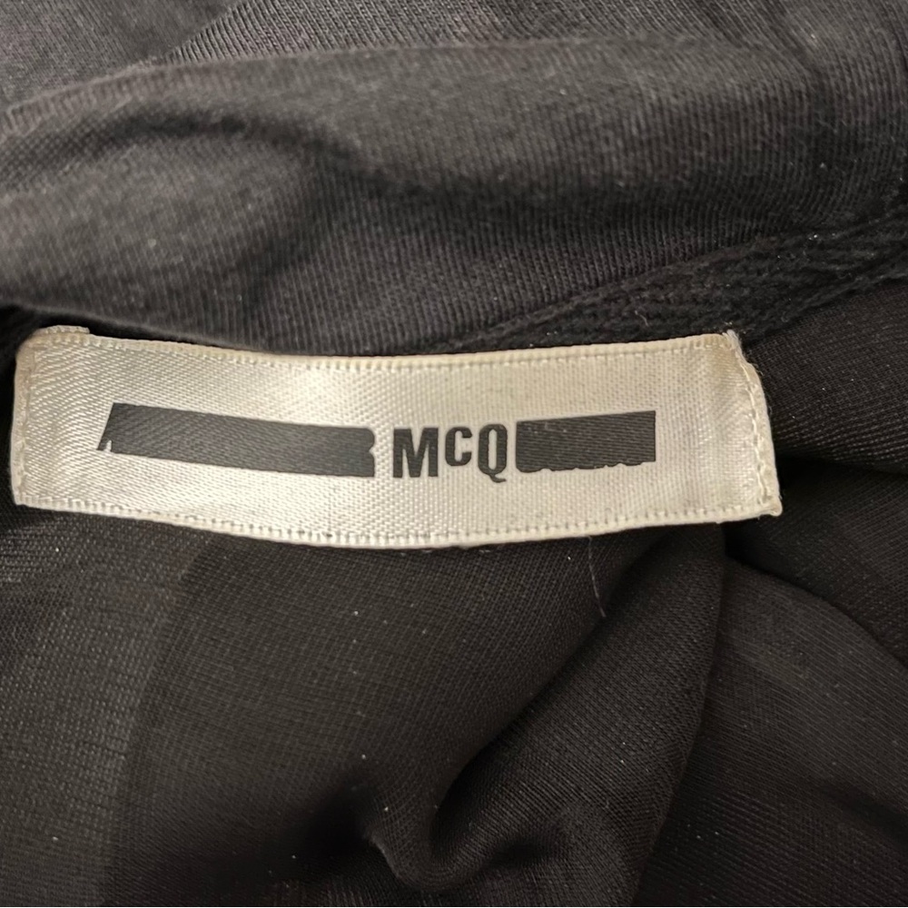 BNWOT Alexander McQueen McQ Black Hoodie Dress with Burnout Velvet Details, szXS - Picture 6 of 8
